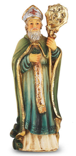 Small Catholic 4" St. Patrick Hand Painted Solid Resin Statue