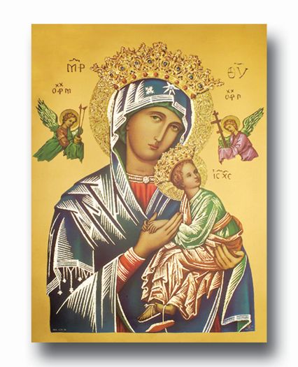 Our Lady of Perpetual Help Italian Poster Wall Art Decor Print Poster, Extra Large