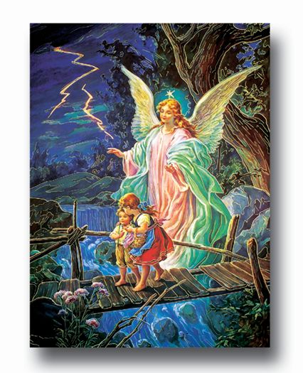 Guardian Angel Italian Poster Wall Art Decor Print Poster, Extra Large