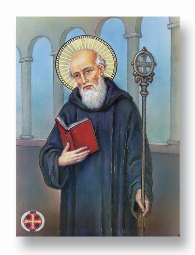 St. Benedict Italian Poster Wall Art Decor Print Poster, Extra Large