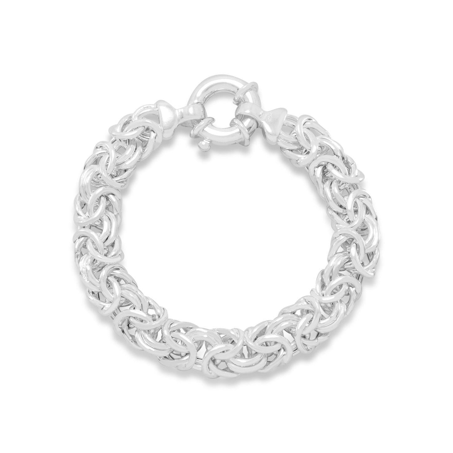 Extel 8" 160 Gauge Oval Byzantine Bracelet