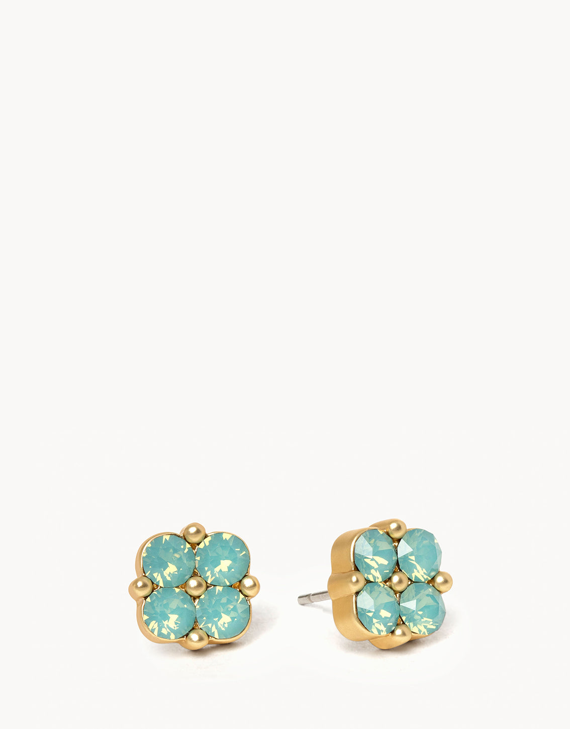 Spartina Sea La Vie Stud Earrings Blessed/Sea Foam Clover