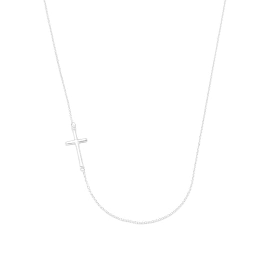 Extel 16" + 2" Necklace with Off Center Cross