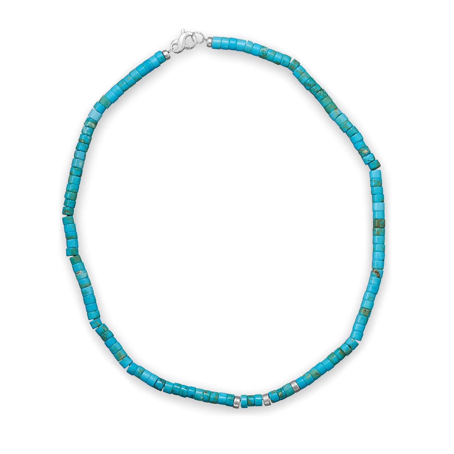 Extel 21" Reconstituted Turquoise Heshi Bead Necklace