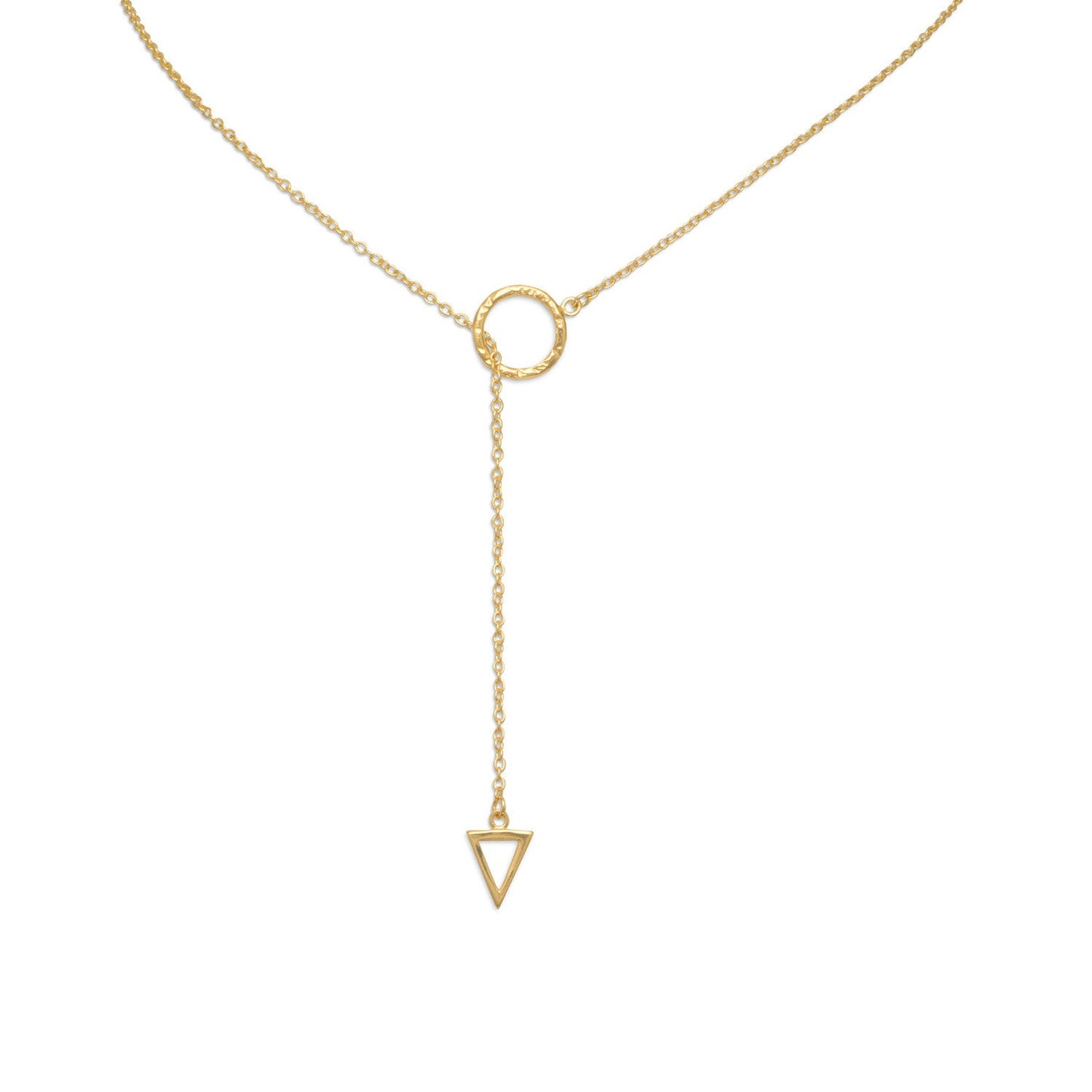 Extel 24" 14 Karat Gold Plated Multishape Lariat Necklace