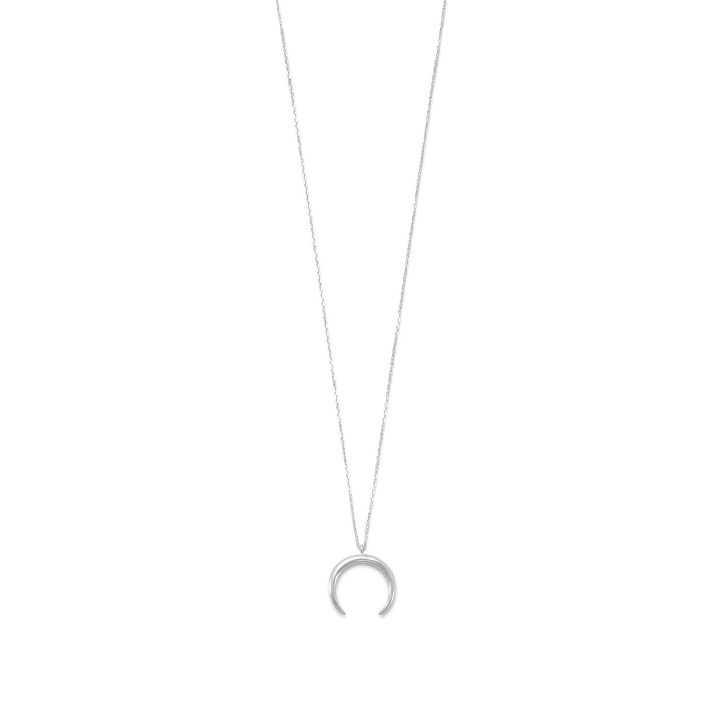 Extel Sterling Silver Crescent Necklace