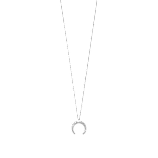 Extel Sterling Silver Crescent Necklace