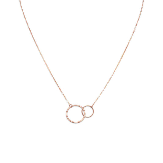 Extel 16" + 2" 14 Karat Rose Gold Plated Circle Link Necklace