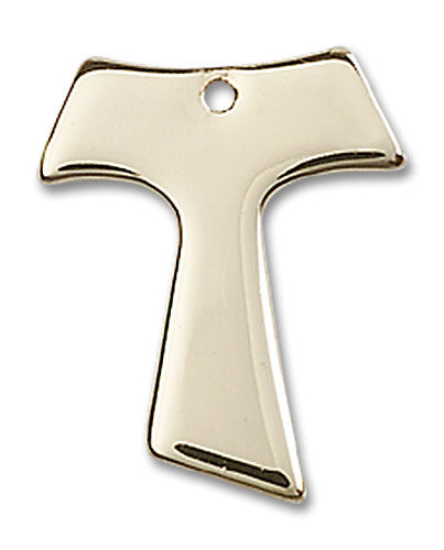 Extel Medium 14kt Gold Filled Tau Cross Medal, Made in USA