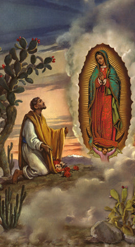 Saint Juan Diego Paper Catholic Prayer Holy Card Pack of 100