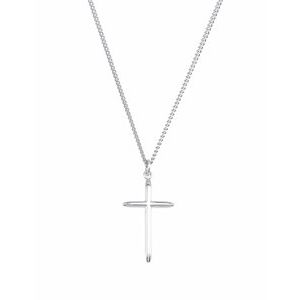 Extel Medium Sterling Silver Mens Womens Religious Cross Pendant Charm with 18" Necklace