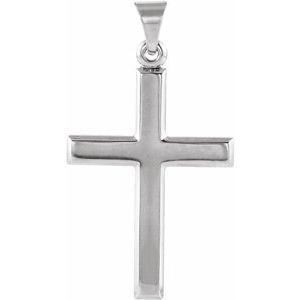 Extel Large Sterling Silver Mens Womens Religious Cross Pendant Charm Made in USA