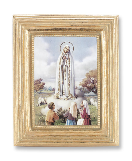 Our Lady of Fatima Picture Framed Print Small, Gold-Leaf Frame