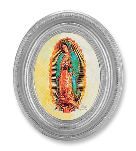 Our Lady of Guadalupe Picture Framed Print Small Oval Frame