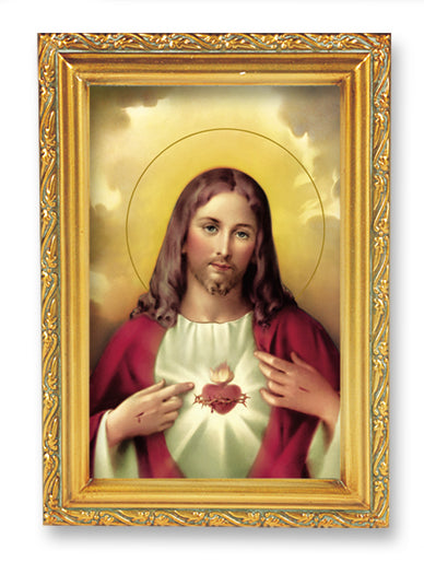 Sacred Heart of Jesus Picture Framed Wall Art Decor Small