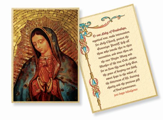 Hirten Our Lady of Guadalupe Gold Foil Mosaic Plaque Wall Art Decor, Small Size 4x6