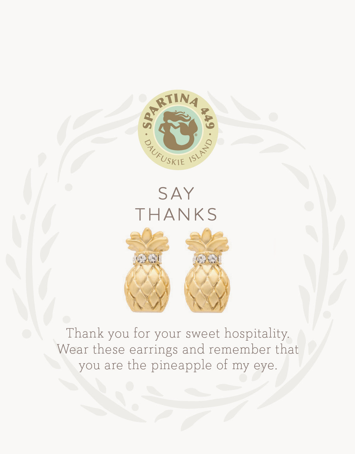 Spartina Sea La Vie Stud Earrings Thanks/Pineapple