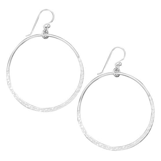 Extel Hammered Open Circle Earrings