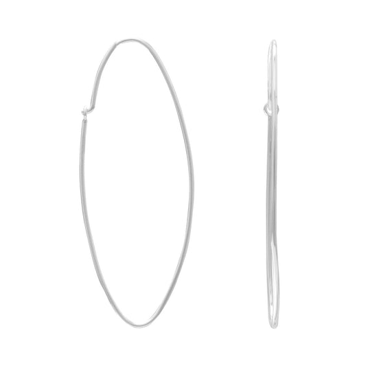 Extel Thin Oval Wire Hoops