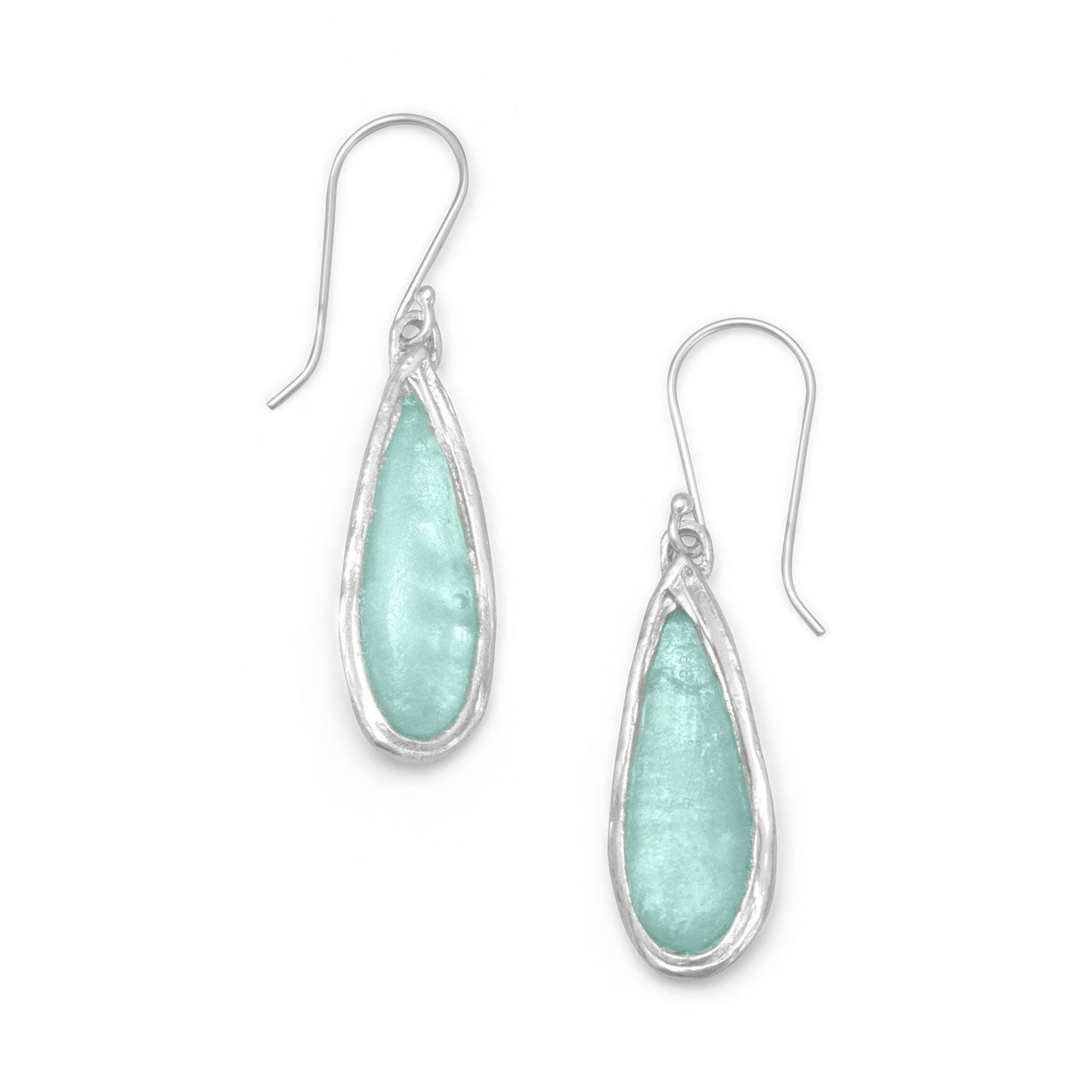 Extel Ancient Roman Glass Pear Drop Earrings