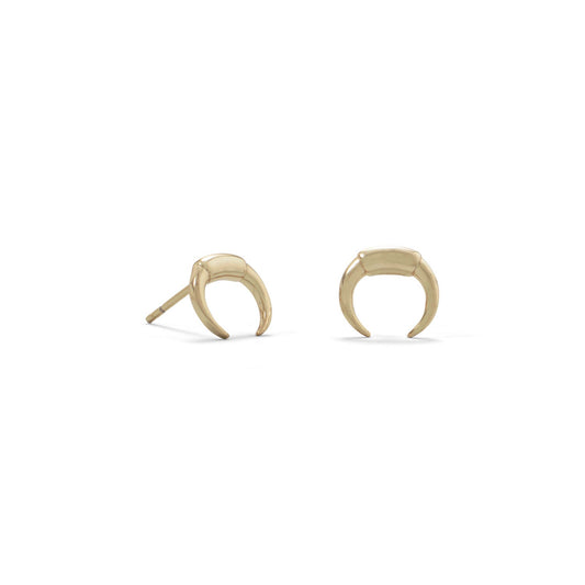 Extel 14 Karat Gold Plated Mini Crescent Studs