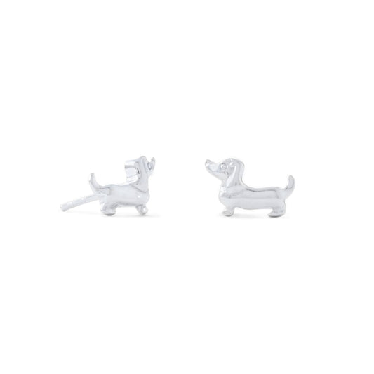 Extel Cute Shiny Dachshund Stud Earrings