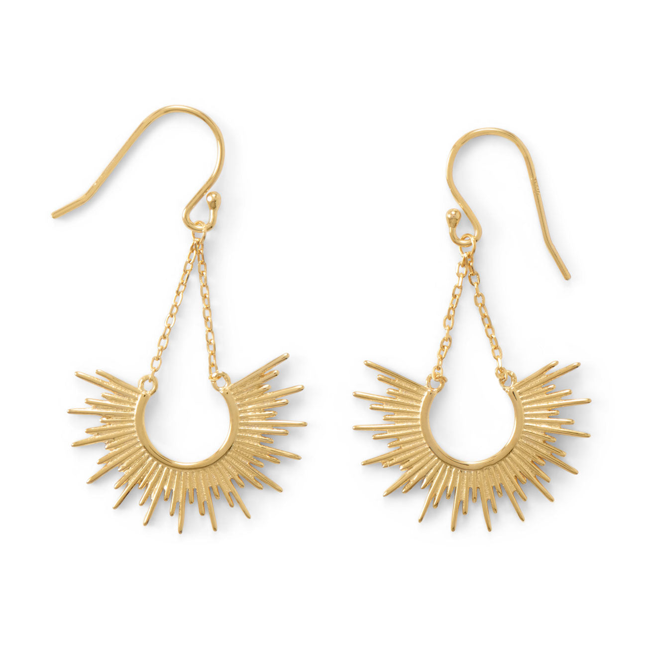 Extel "Shine On!" 14 Karat Gold Plated Sunburst Earrings