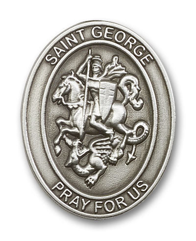 St. George Auto Sun Visor Clip for Car Truck Driver, Antique Silver Finish, Made in USA