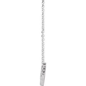 Extel Medium 14K White Gold Womens Faith Pendant Charm with 16" Necklace