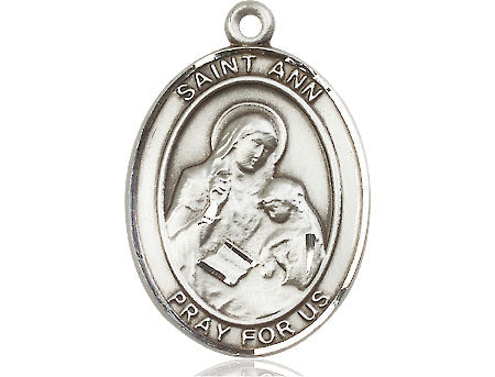 Extel Large Oval  Pewter St. Ann Medal, Made in USA