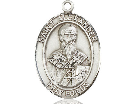 Extel Large Oval  Pewter St. Alexander Sauli Medal, Made in USA