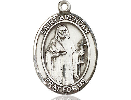 Extel Large Oval Pewter St. Brendan the Navigator Medal, Made in USA