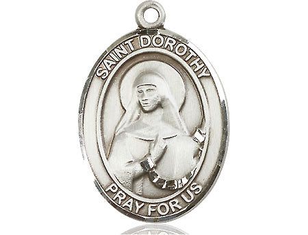 Extel Large Oval  Pewter St. Dorothy Medal, Made in USA