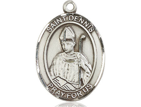 Extel Large Oval Pewter St. Dennis Medal, Made in USA