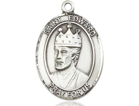 Extel Large Oval Pewter St. Edward the Confessor Medal, Made in USA