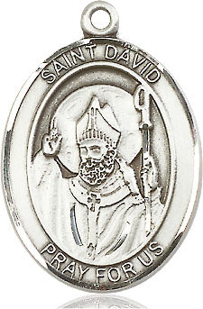 Extel Large Oval Pewter St. David of Wales Medal, Made in USA