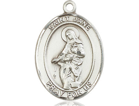 Extel Large Oval Pewter St. Jane of Valois Medal, Made in USA