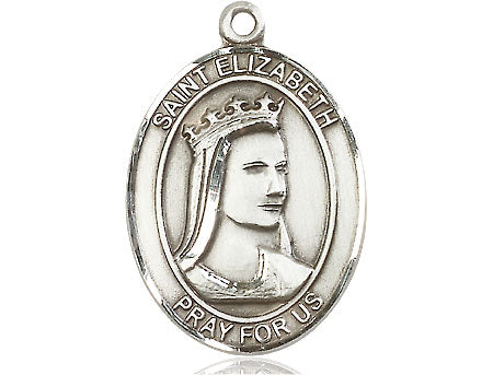 Extel Large Oval Pewter St. Elizabeth of Hungary Medal, Made in USA