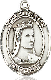 Extel Large Oval Pewter St. Elizabeth of Hungary Medal, Made in USA