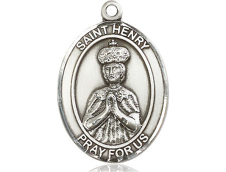 Extel Large Oval  Pewter St. Henry II Medal, Made in USA