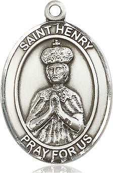 Extel Large Oval  Pewter St. Henry II Medal, Made in USA