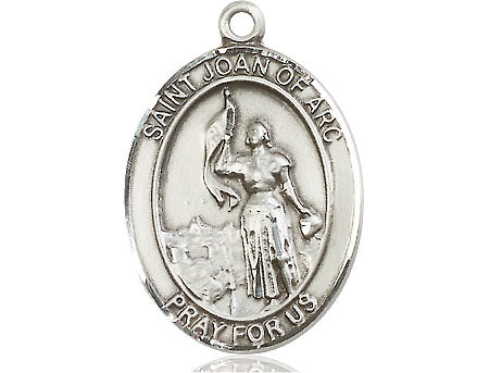 Extel Large Oval  Pewter St. Joan of Arc Medal, Made in USA