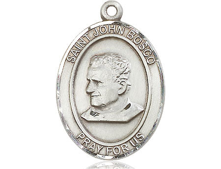 Extel Large Oval Pewter St. John Bosco Medal, Made in USA