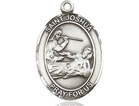 Extel Large Oval Pewter St. Joshua Medal, Made in USA