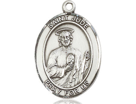 Extel Large Oval  Pewter St. Jude Medal, Made in USA