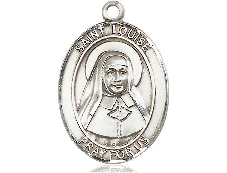 Extel Large Oval  Pewter St. Louise de Marillac Medal, Made in USA