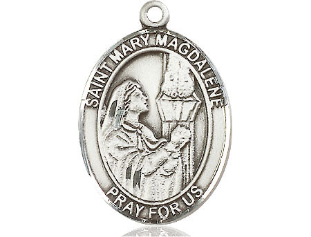 Extel Large Oval  Pewter St. Mary Magdalene Medal, Made in USA