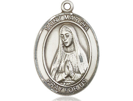 Extel Large Oval  Pewter St. Martha Medal, Made in USA