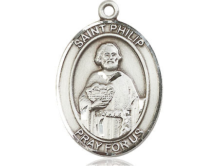 Extel Large Oval Pewter St. Philip the Apostle Medal, Made in USA