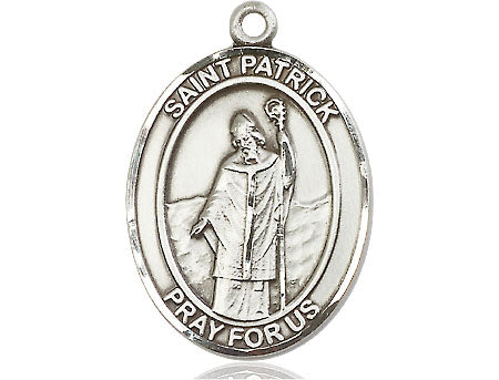 Extel Large Oval Pewter St. Patrick Medal, Made in USA